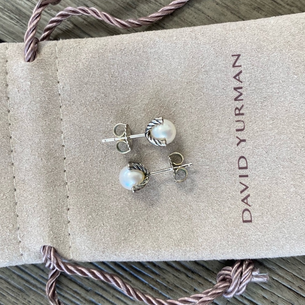 David Yurman Small Pearl Earrings